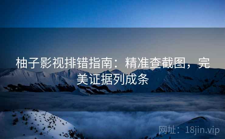 柚子影视排错指南:精准查截图,完美证据列成条 柚子影视排错指南:精准查截图,完美证据列成条